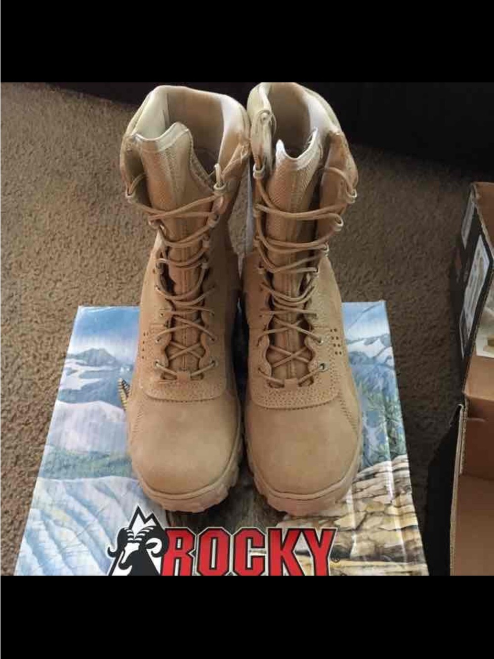 Rocky Tan Lace-Up Tactical Boots